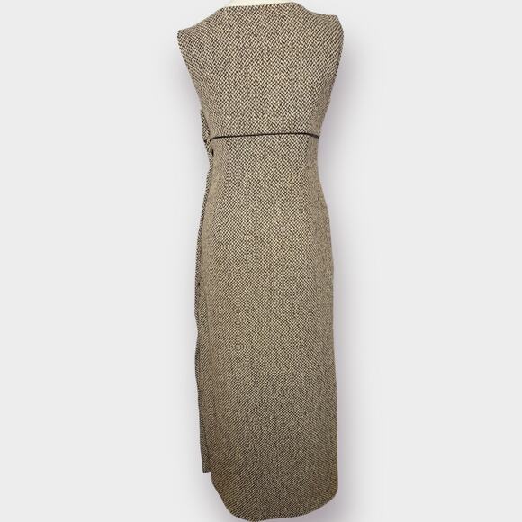 70s Long Brown Woven Dress‎ - Picture 6 of 6